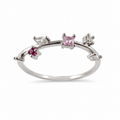 Adjustable Natural Stone Stainless Steel Ring