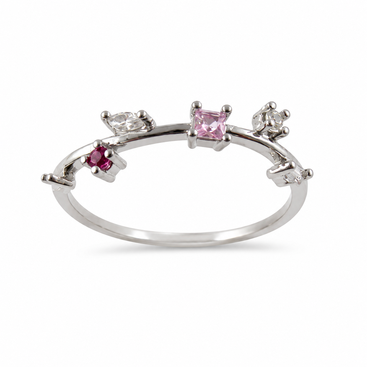 Adjustable Natural Stone Stainless Steel Ring