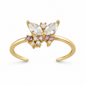 Butterfly Zircon Adjustable Ring