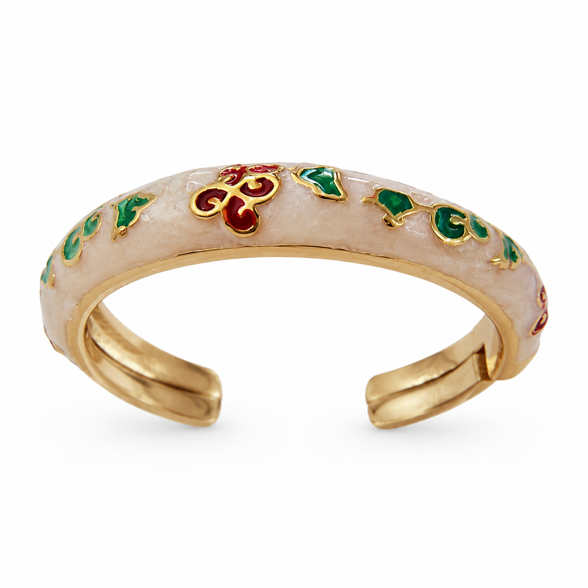 Ivory Garden Enamel Bangle