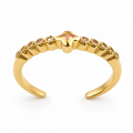 Golden Clover Sparkle Ring