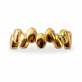 Golden Pebble Adjustable Statement Ring
