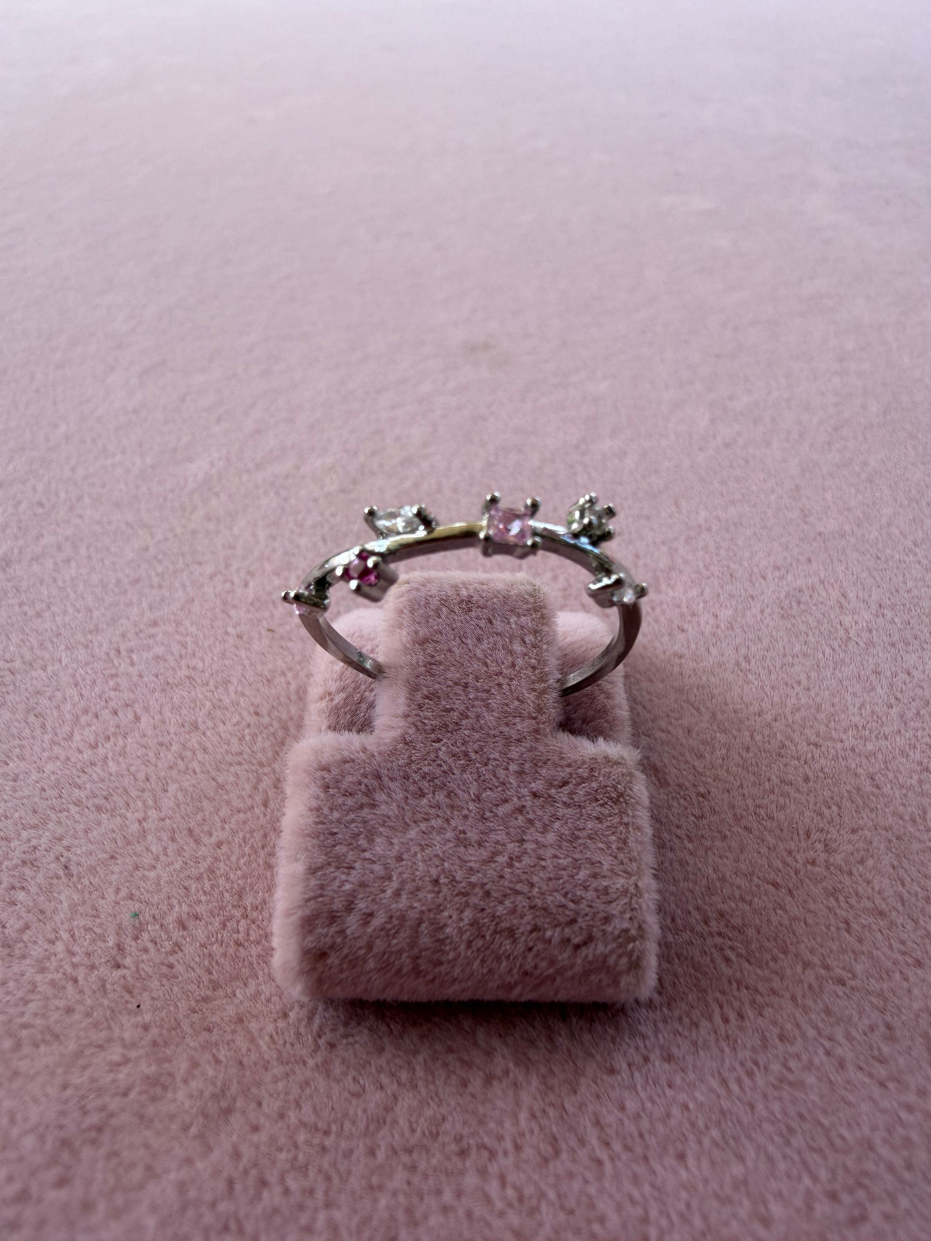 Adjustable Natural Stone Stainless Steel Ring