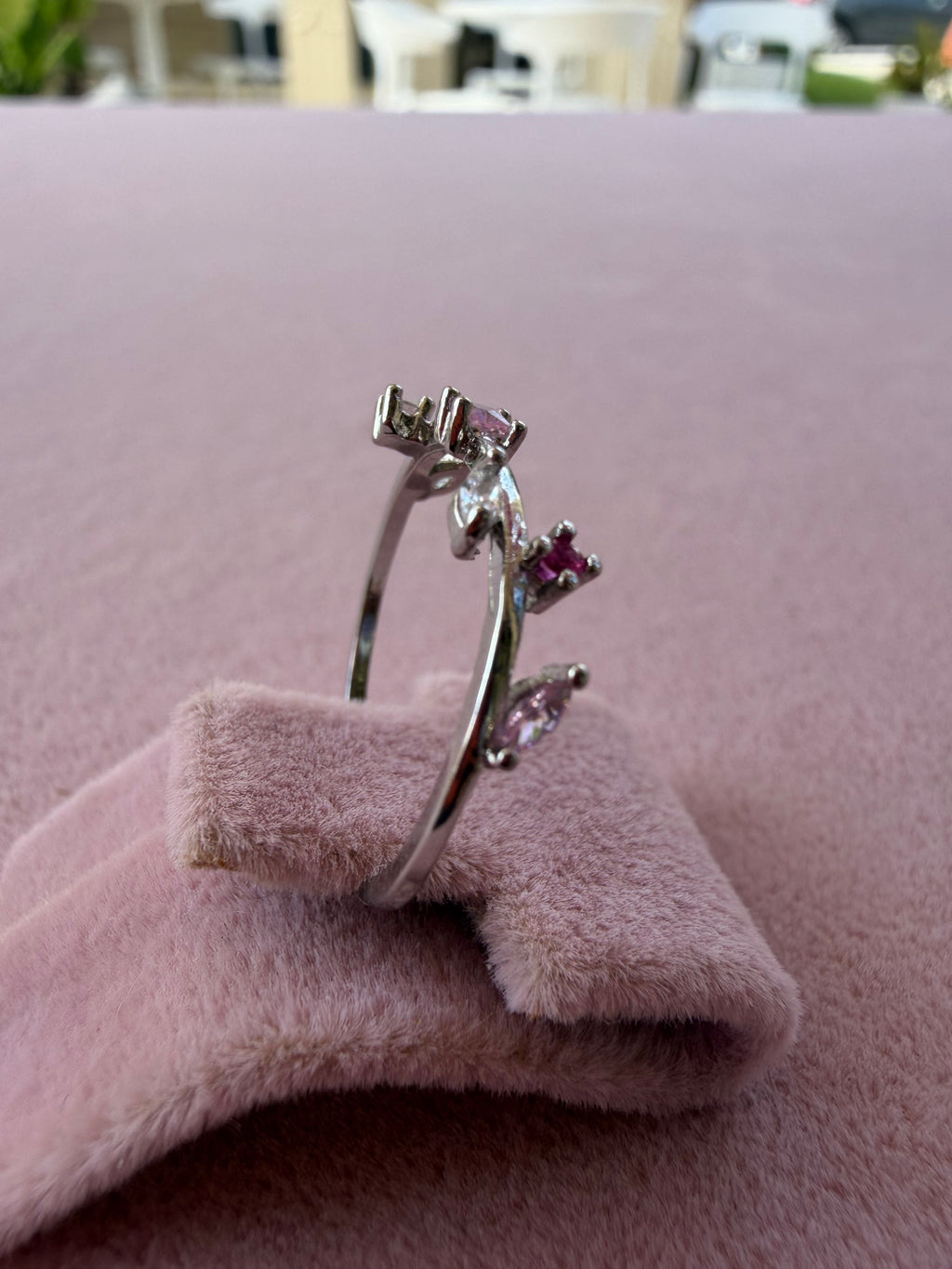 Adjustable Natural Stone Stainless Steel Ring