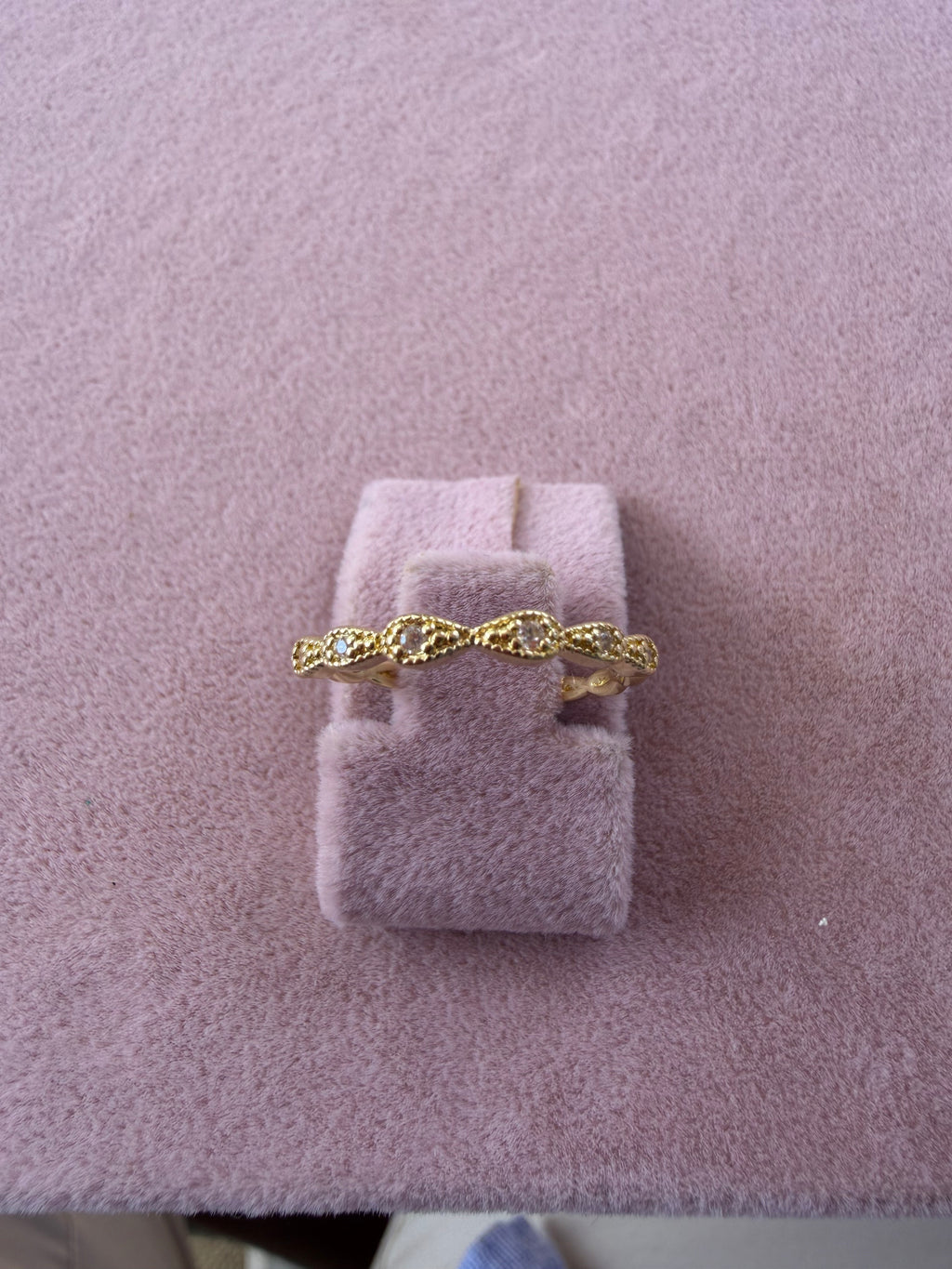 Adjustable Infinity Twist Zircon Gold Tone Ring