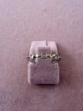 Adjustable Multicolor Zircon Stainless Steel Ring