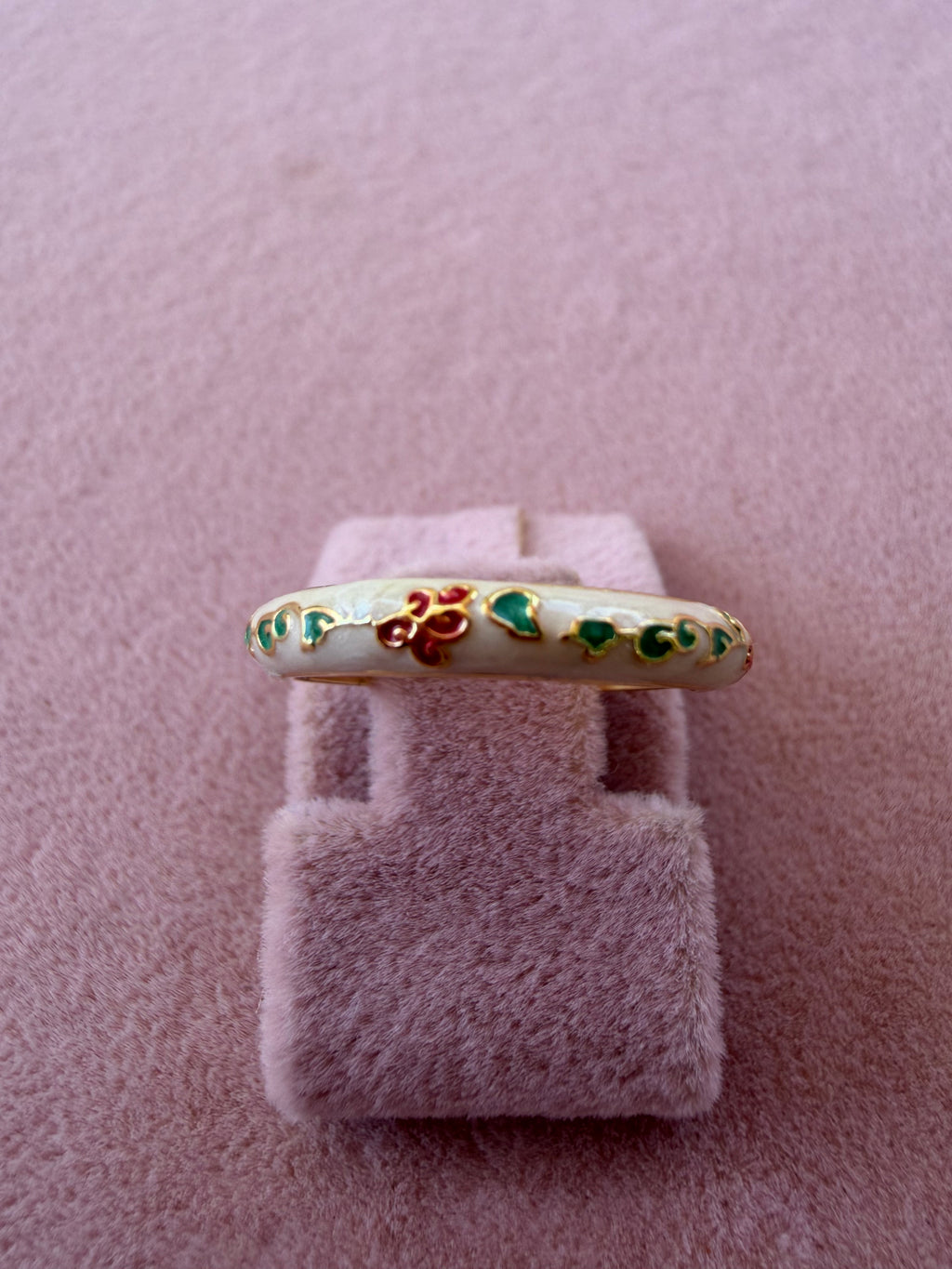 Ivory Garden Enamel Bangle