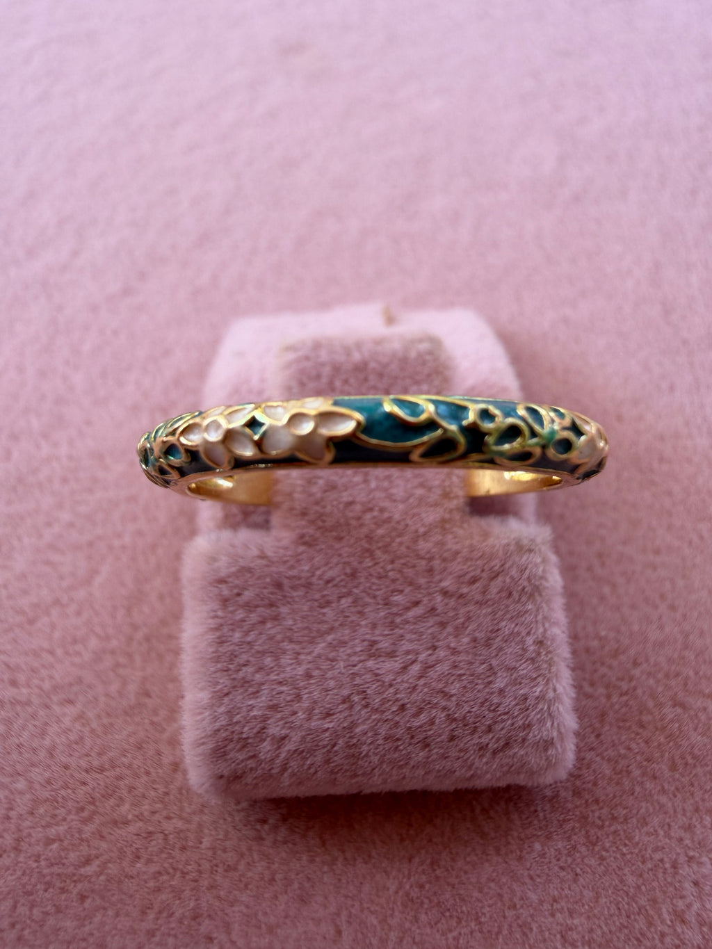 Ivory Garden Enamel Bangle
