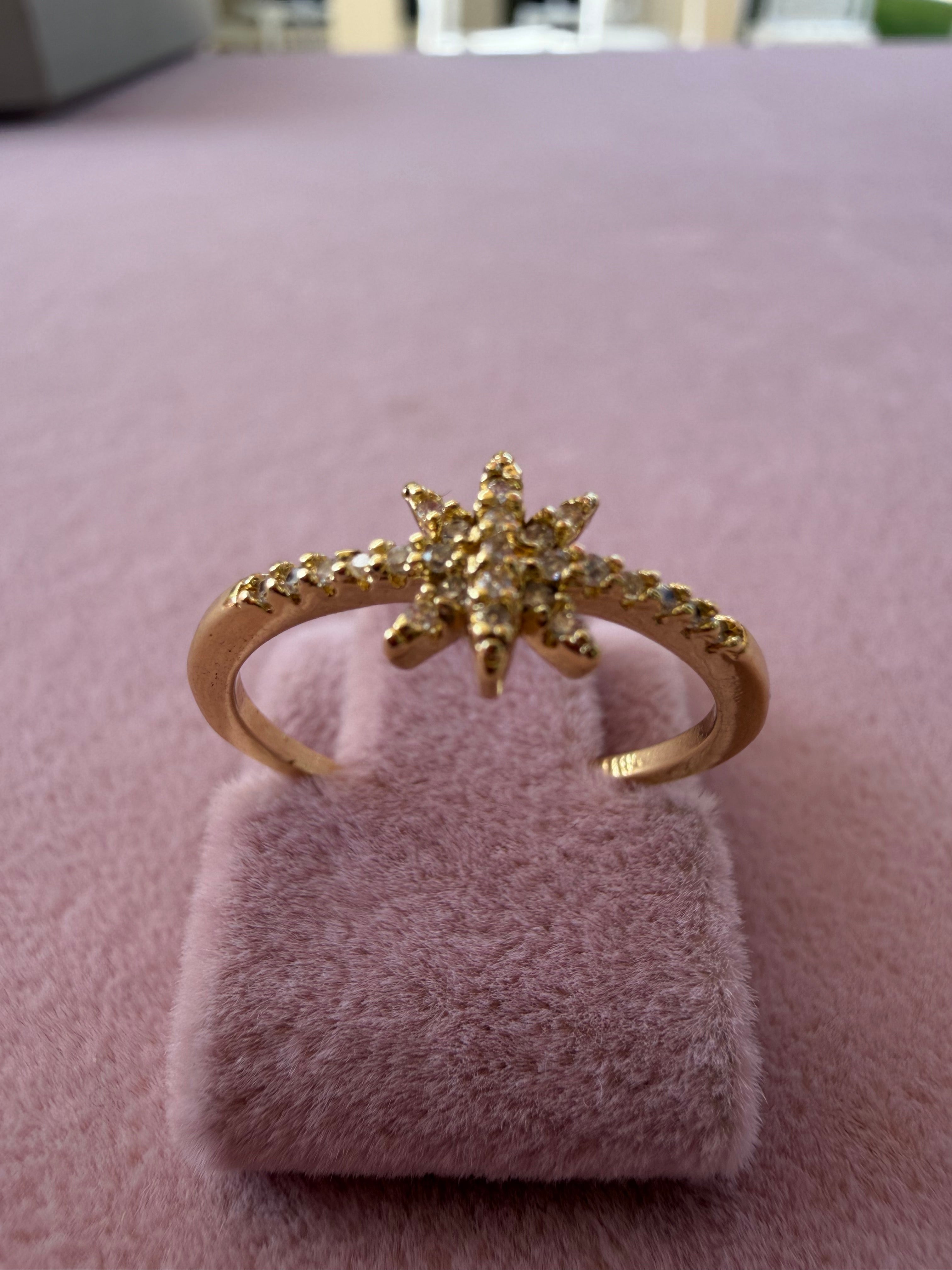 Golden Nova Star Ring
