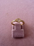 Golden Halo Baguette Zircon Adjustable Ring