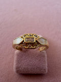 Pearlescent Art Deco Zircon Adjustable Ring