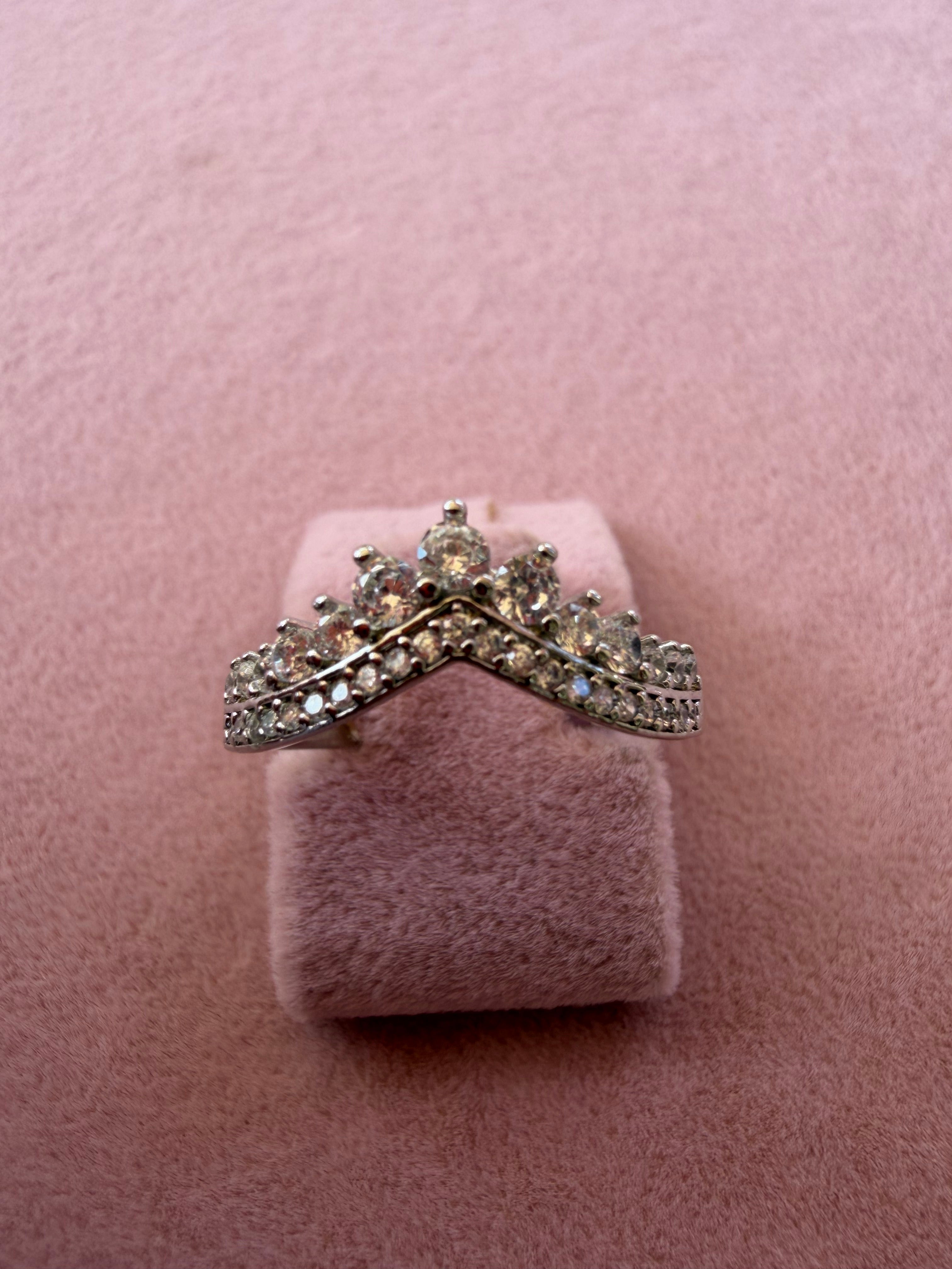 Royal Crown Zircon Adjustable Ring