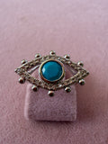 Turquoise Evil Eye Zircon Adjustable Statement Ring