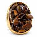 Gold Tiger Eye Cluster Ring front view
