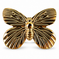 Gold Oversized Engraved Butterfly Statement Ring front view