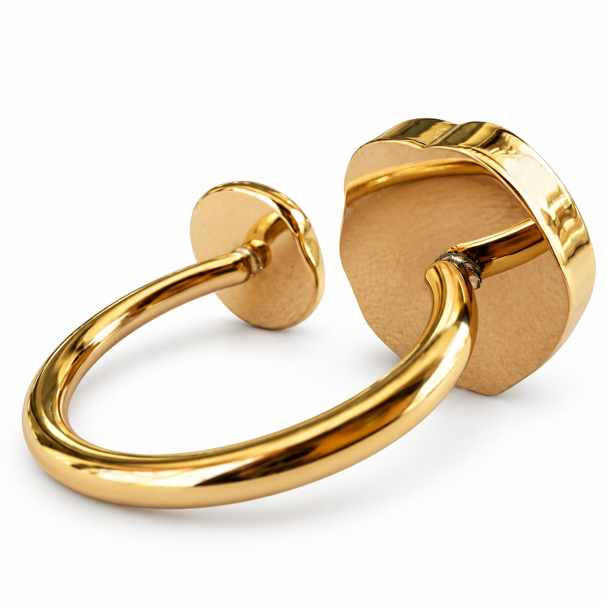 Gold Baroque Pearl Sphere Bypass Ring - view 3