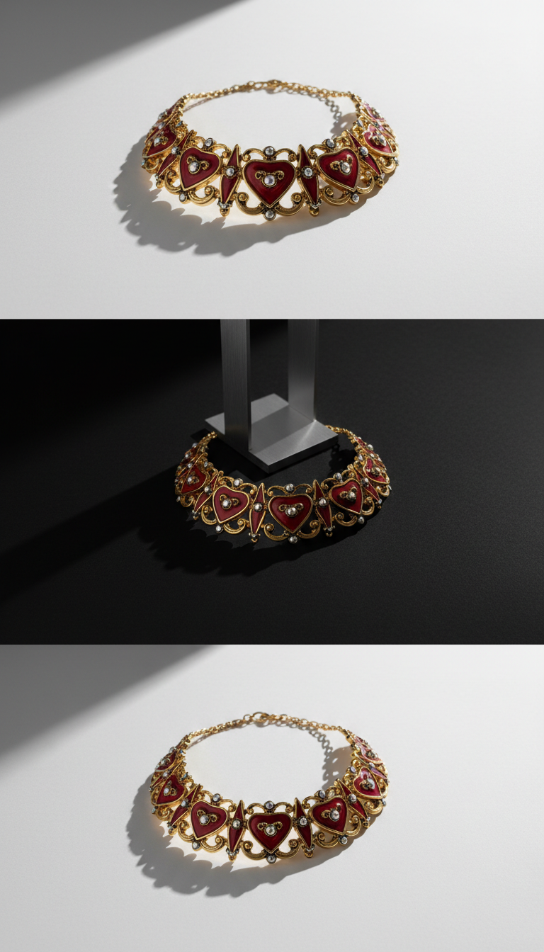 Crested Gilt Collar Necklace