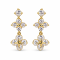Crystal Floral Drop Earrings - view 1