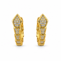 Geometric Baguette Crystal Hoop Earrings - view 1