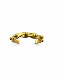 Gold Organic Beaded Adjustable Ring