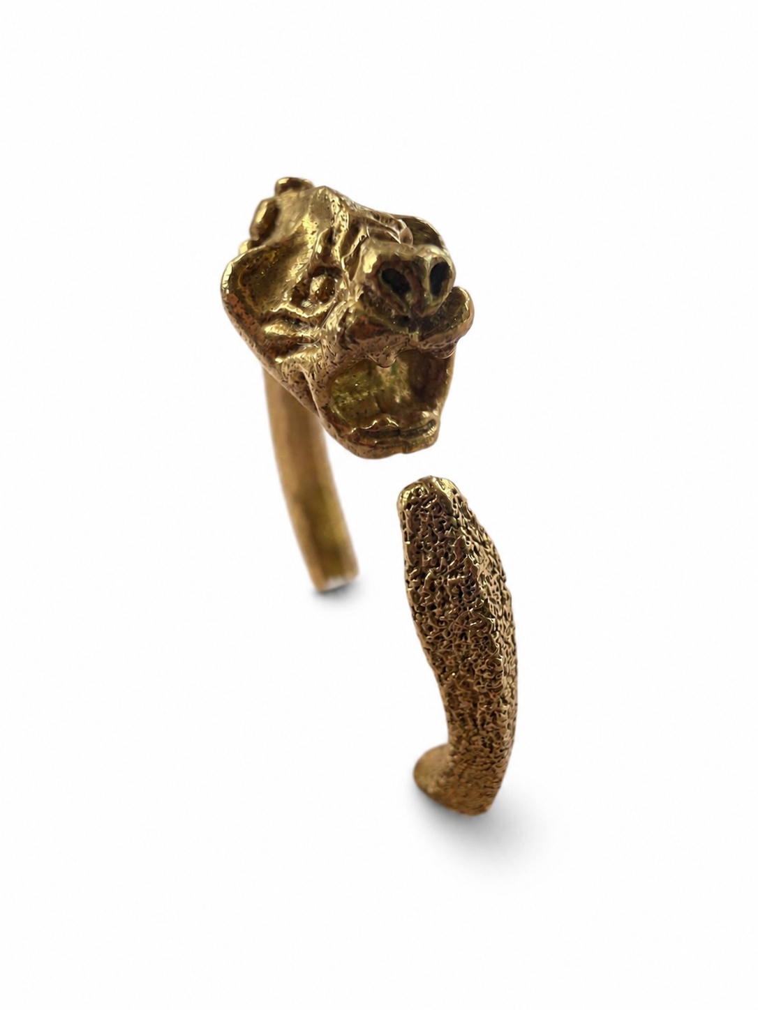Gold Panther Head Adjustable Ring