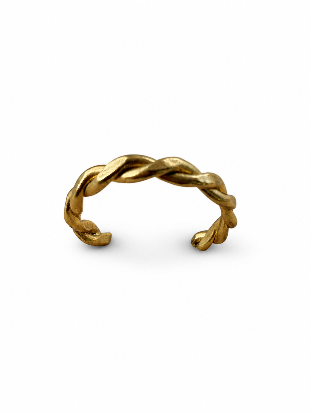 Gold Twisted Chain Adjustable Ring