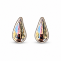 Iridescent Sculptural Teardrop Stud Earrings - view 1