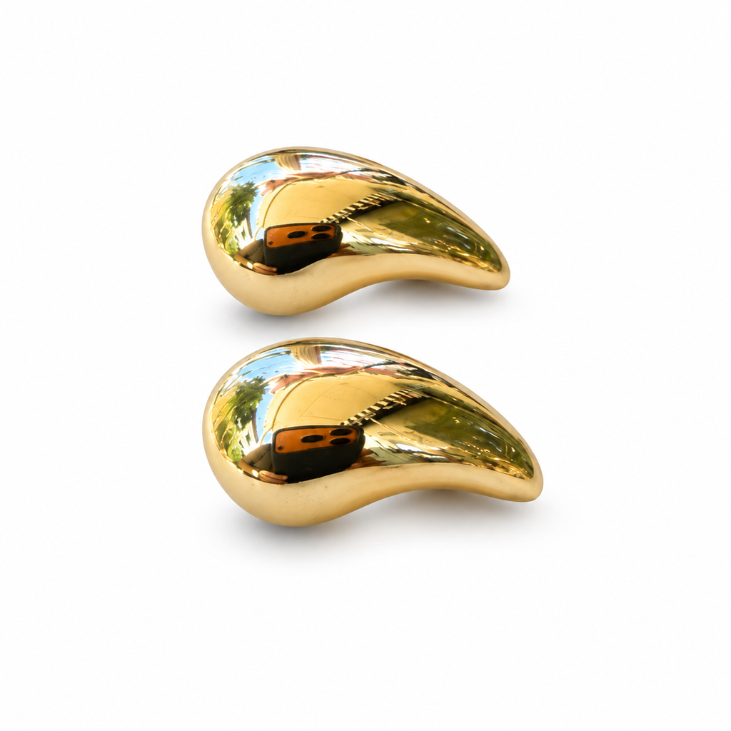 Iridescent Sculptural Teardrop Stud Earrings - view 3