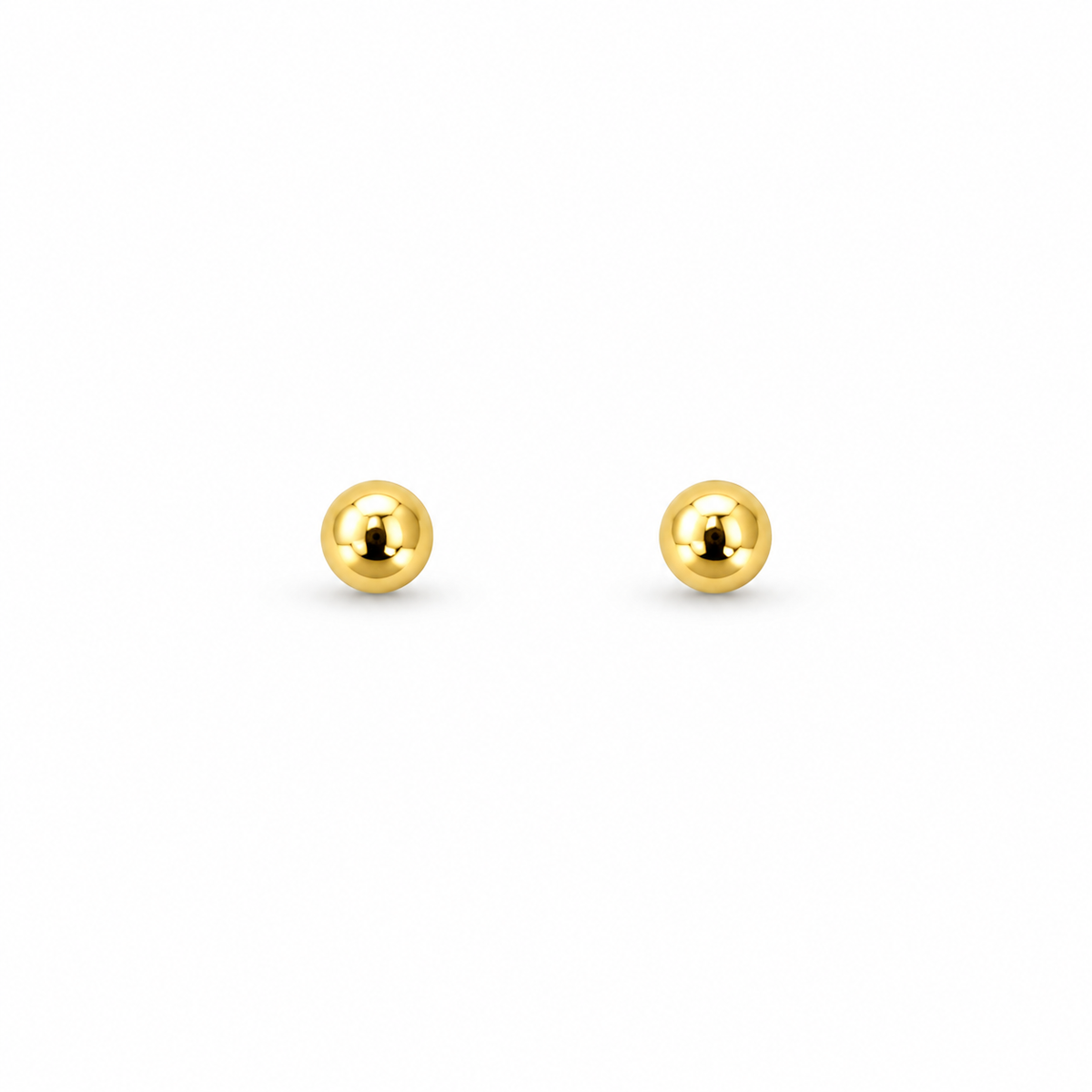 Minimal Gold Ball Stud Earrings - view 1