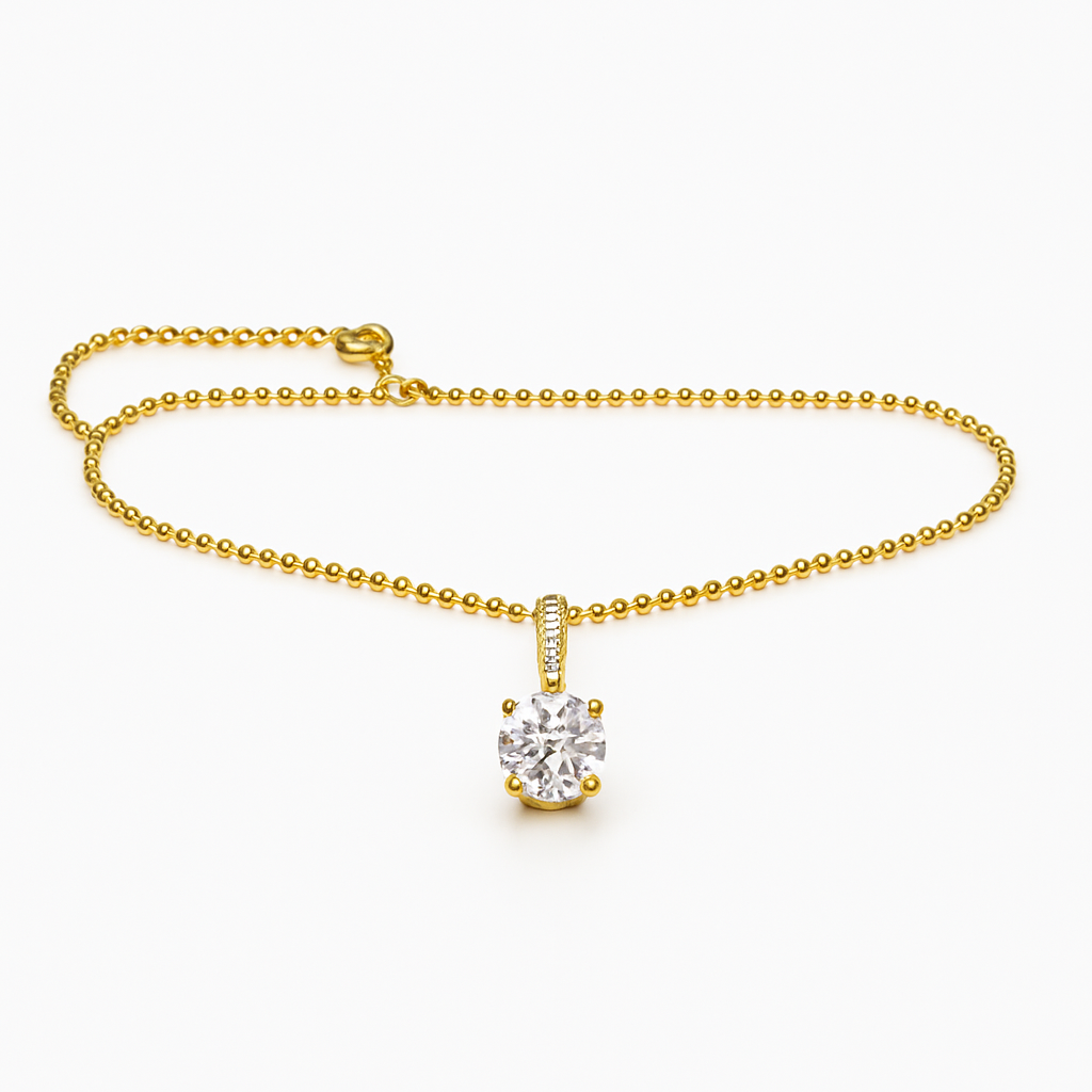 Gold Compass Rose Coin Pendant Necklace