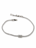 Silver Pavé Bar Crystal Tennis Bracelet
