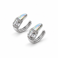 Silver Pavé Butterfly Earrings - view 1