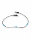 Silver Turquoise Marquise Crystal Tennis Bracelet
