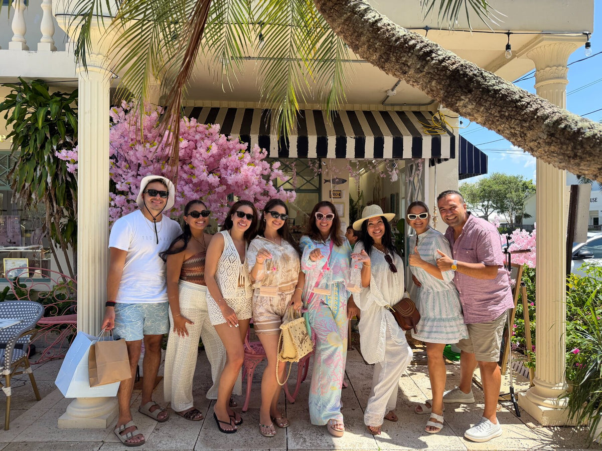 Sky Boutique Florida customers with their purchases